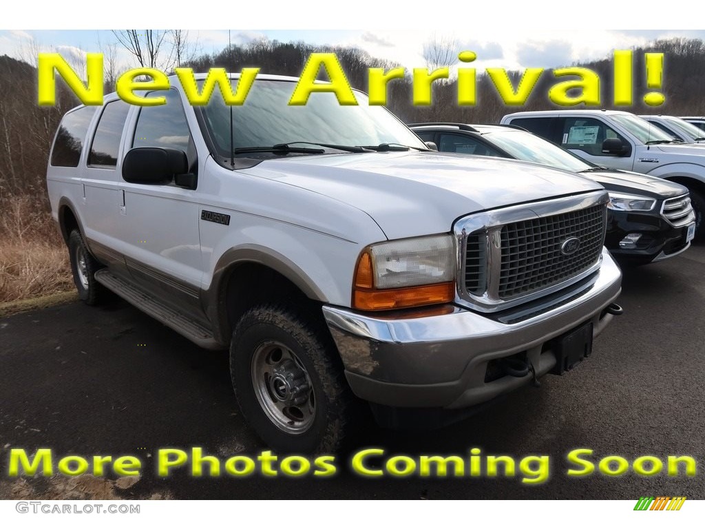 2000 Excursion Limited 4x4 - Oxford White / Medium Graphite photo #1