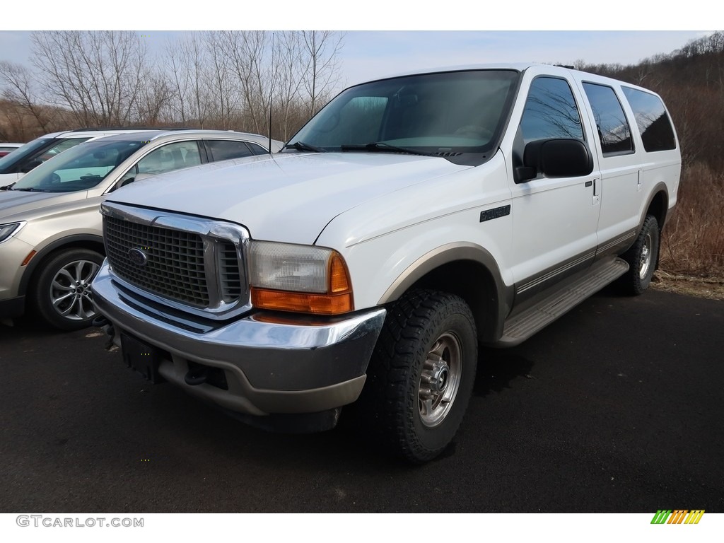 2000 Excursion Limited 4x4 - Oxford White / Medium Graphite photo #3