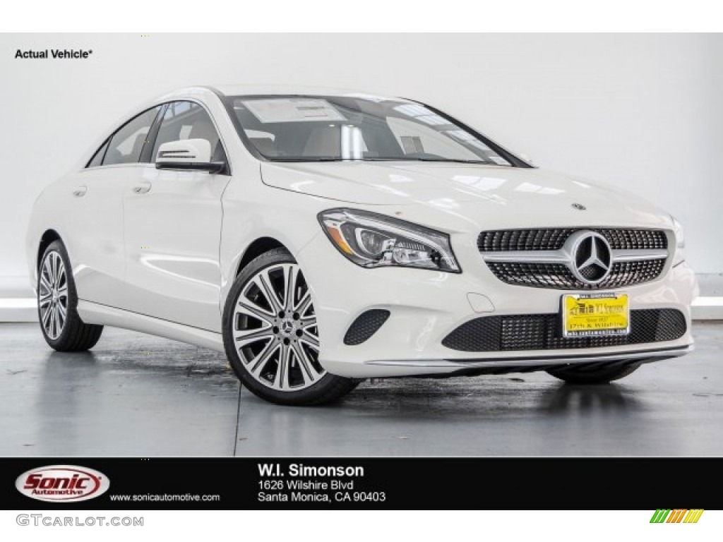 2018 CLA 250 Coupe - Cirrus White / Black photo #1