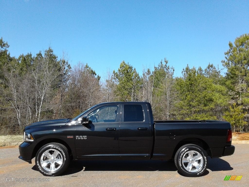 2018 1500 Sport Quad Cab 4x4 - Brilliant Black Crystal Pearl / Black photo #1