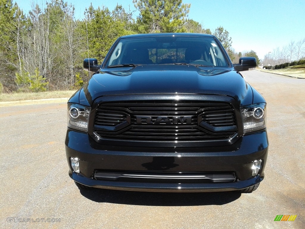 2018 1500 Sport Quad Cab 4x4 - Brilliant Black Crystal Pearl / Black photo #3