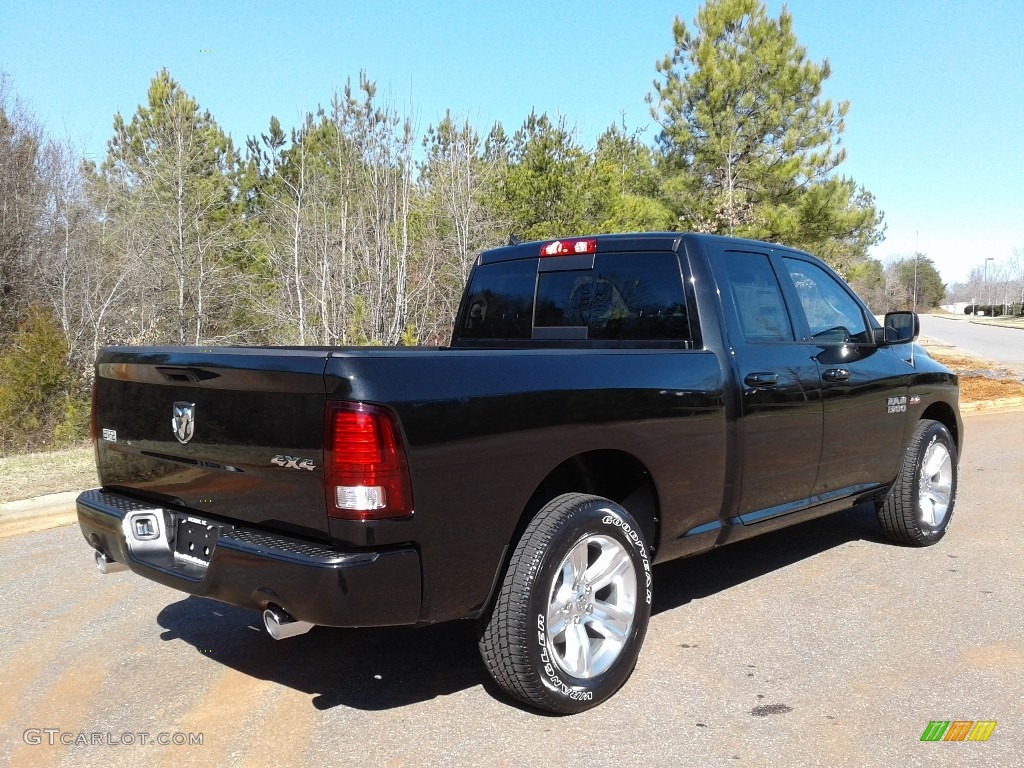 2018 1500 Sport Quad Cab 4x4 - Brilliant Black Crystal Pearl / Black photo #6
