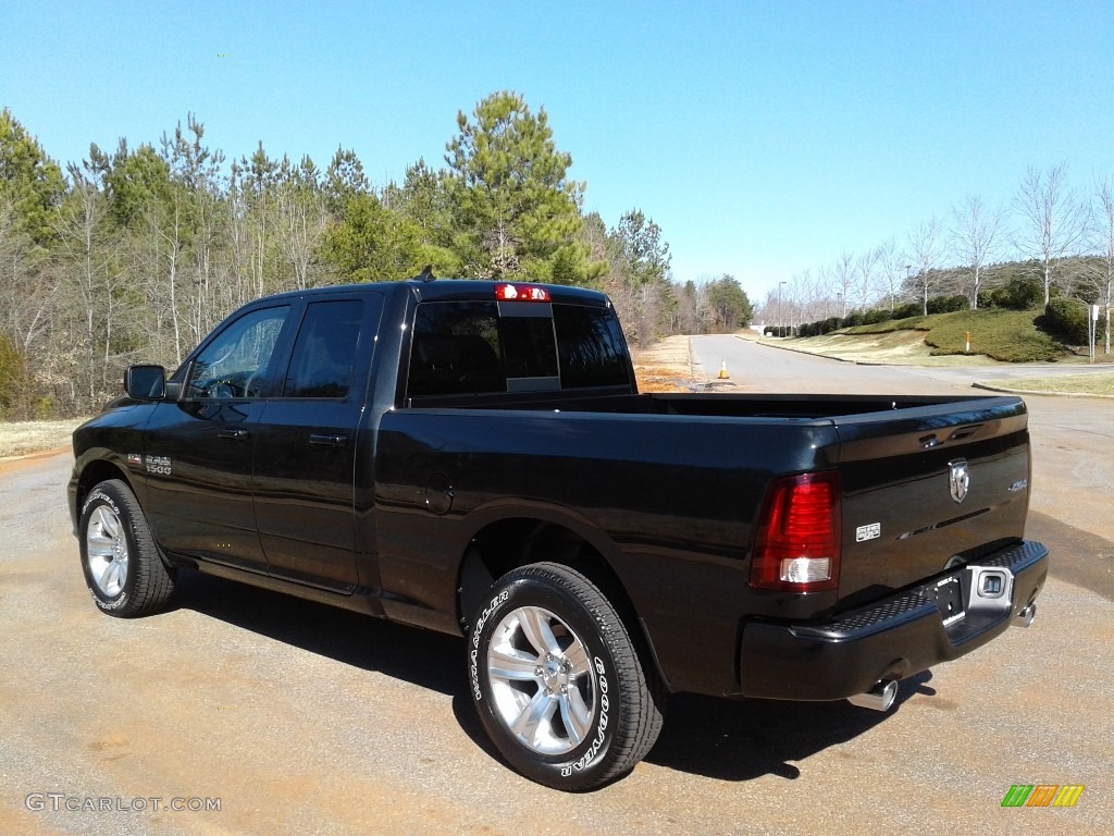 2018 1500 Sport Quad Cab 4x4 - Brilliant Black Crystal Pearl / Black photo #8