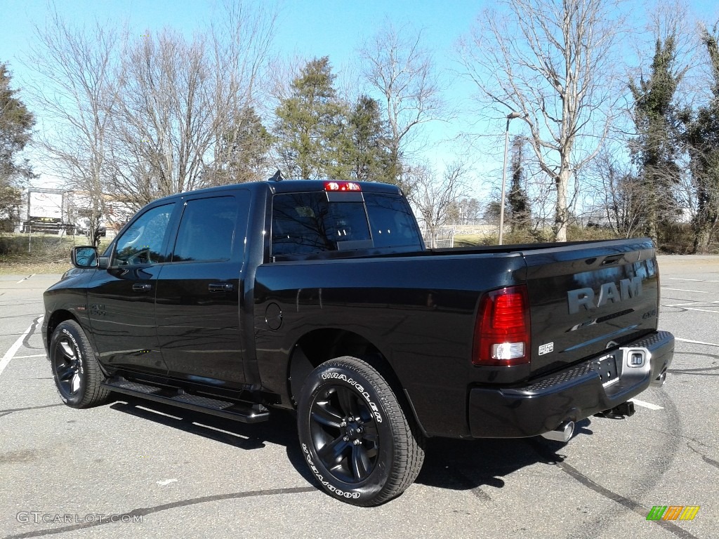 2018 1500 Night Crew Cab 4x4 - Brilliant Black Crystal Pearl / Black photo #8