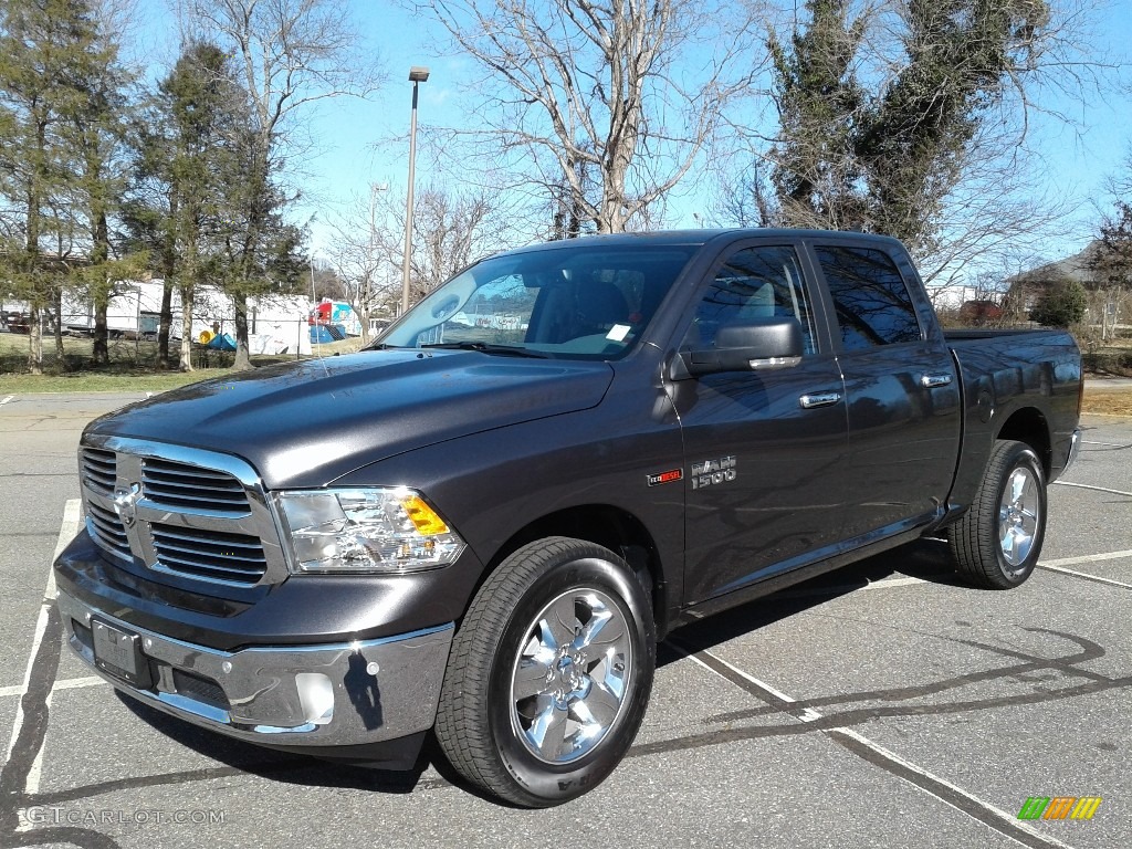 2017 1500 Big Horn Crew Cab 4x4 - Granite Crystal Metallic / Black/Diesel Gray photo #2