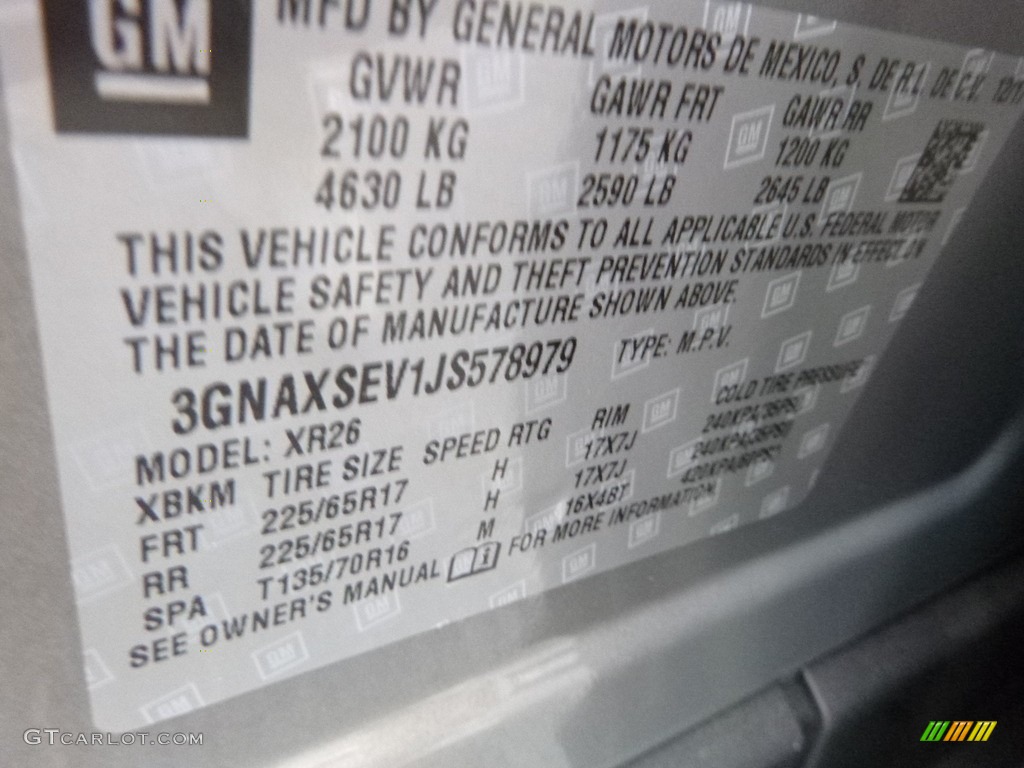 2018 Equinox LT AWD - Pepperdust Metallic / Jet Black photo #17