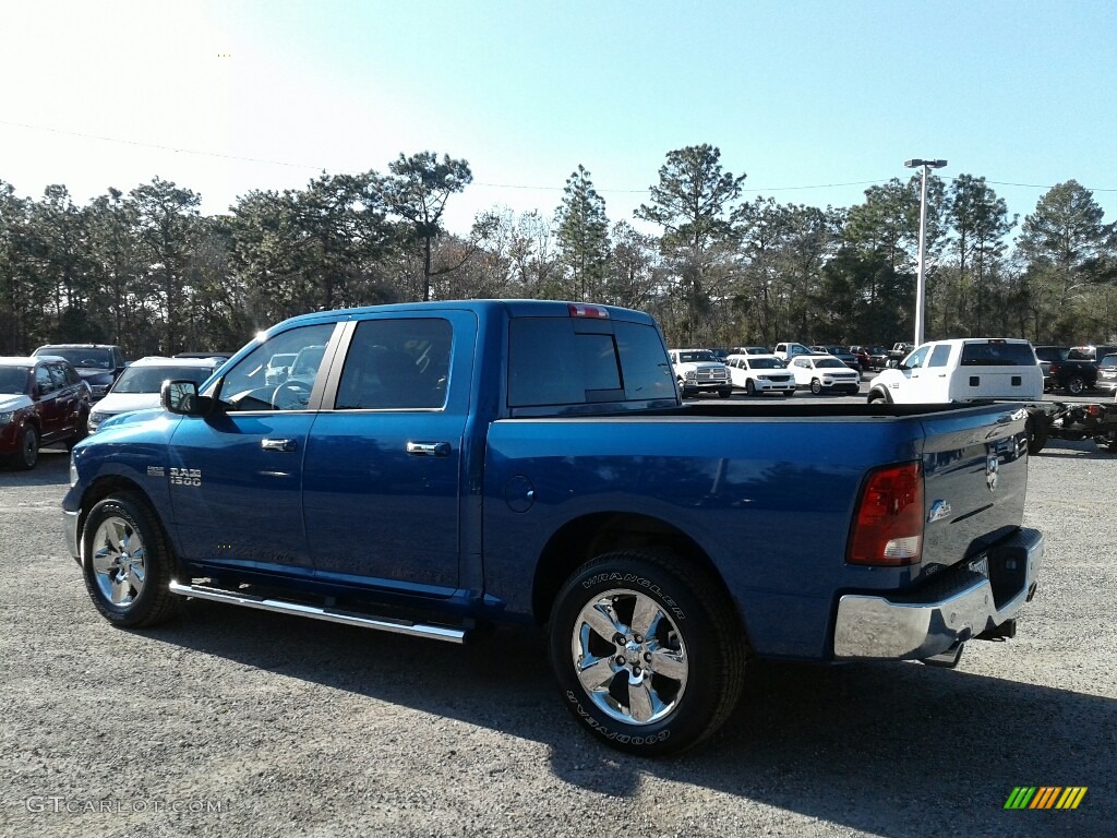 2018 1500 Big Horn Crew Cab 4x4 - Blue Streak Pearl / Black/Diesel Gray photo #3
