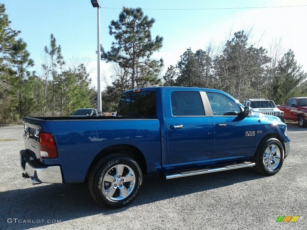 2018 1500 Big Horn Crew Cab 4x4 - Blue Streak Pearl / Black/Diesel Gray photo #5