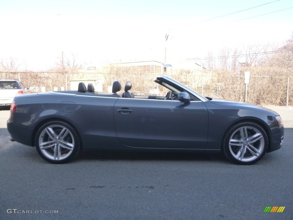 2011 A5 2.0T quattro Convertible - Meteor Grey Pearl Effect / Black photo #5