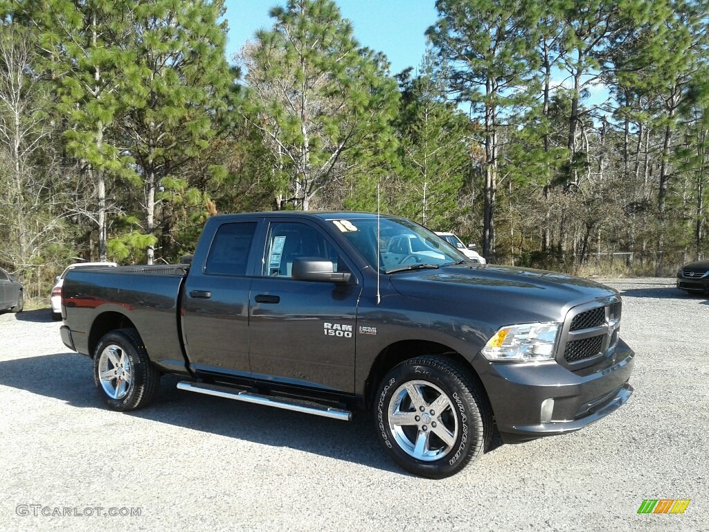 2018 1500 Express Quad Cab 4x4 - Granite Crystal Metallic / Black/Diesel Gray photo #7