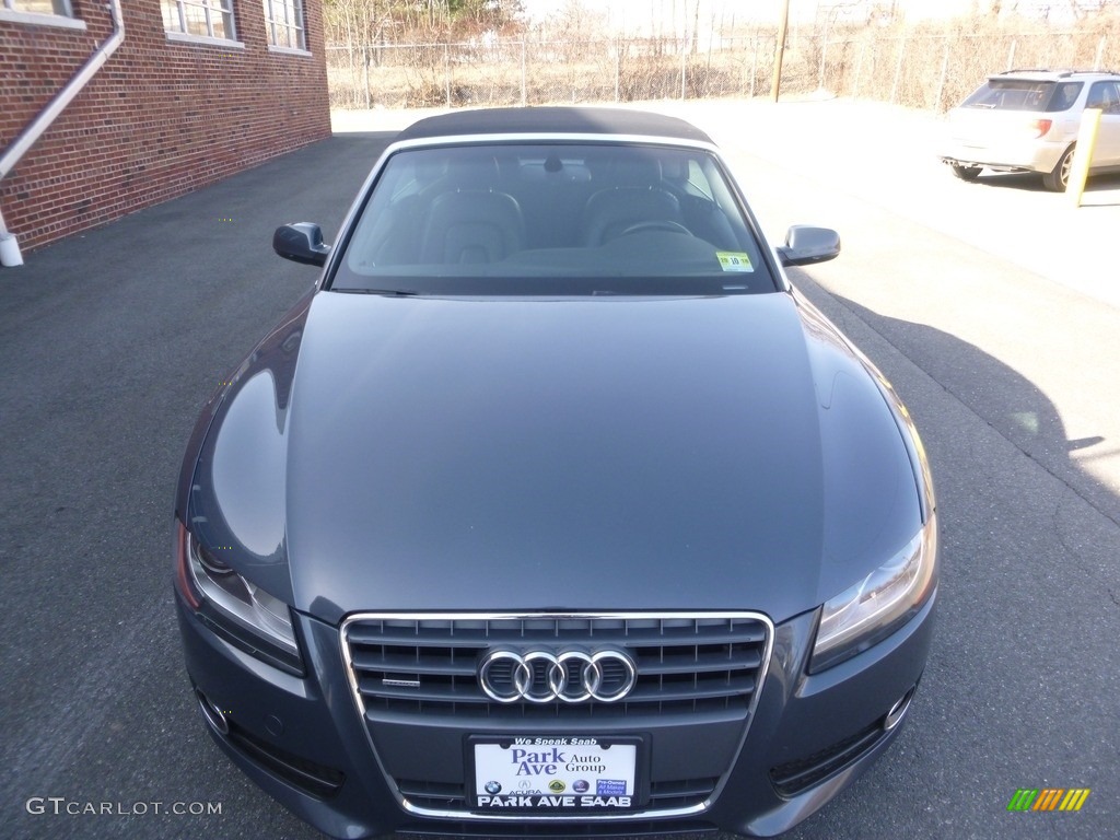 2011 A5 2.0T quattro Convertible - Meteor Grey Pearl Effect / Black photo #16