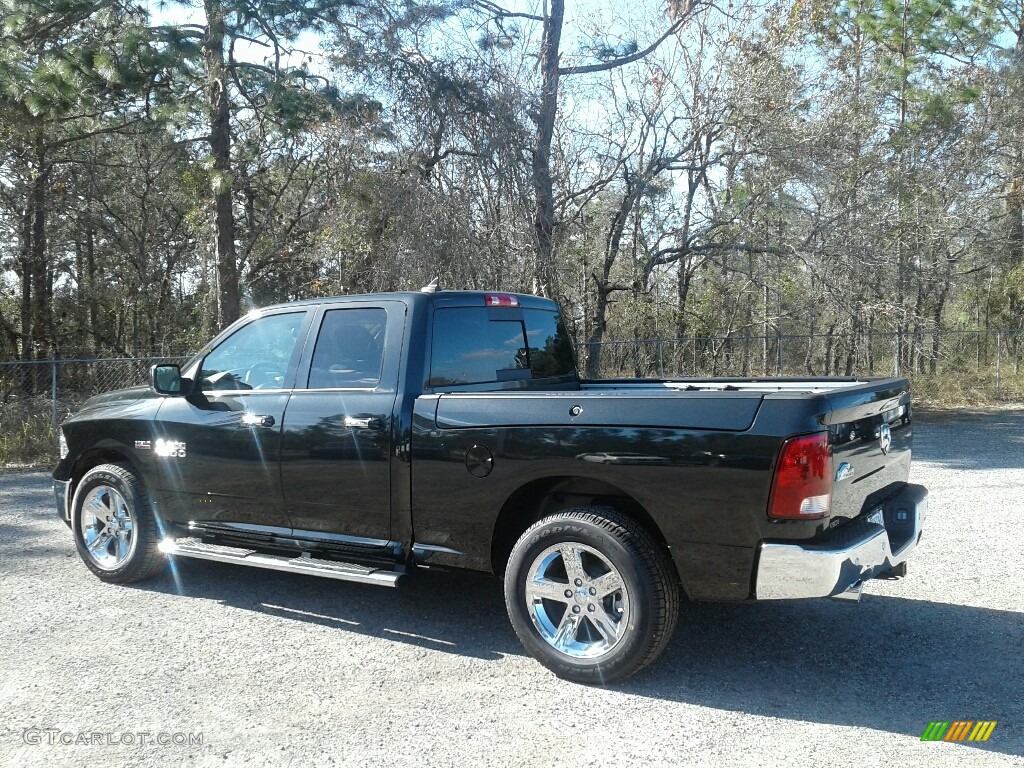 2018 1500 Big Horn Quad Cab - Brilliant Black Crystal Pearl / Black/Diesel Gray photo #3