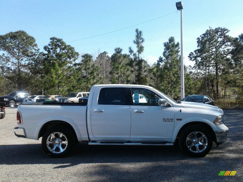 2018 1500 Laramie Crew Cab - Bright White / Canyon Brown/Light Frost Beige photo #6