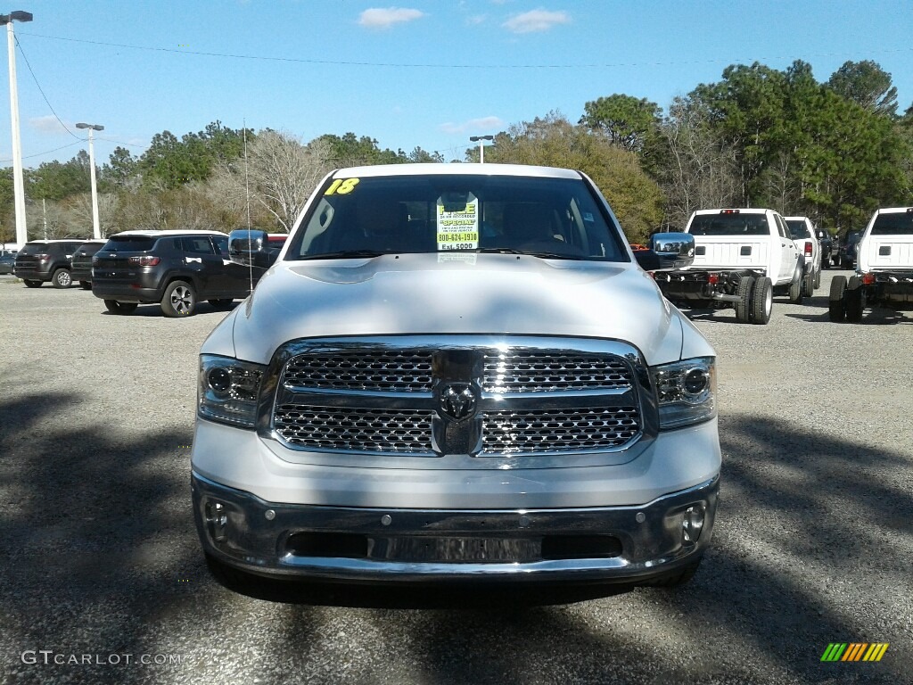 2018 1500 Laramie Crew Cab - Bright White / Canyon Brown/Light Frost Beige photo #8