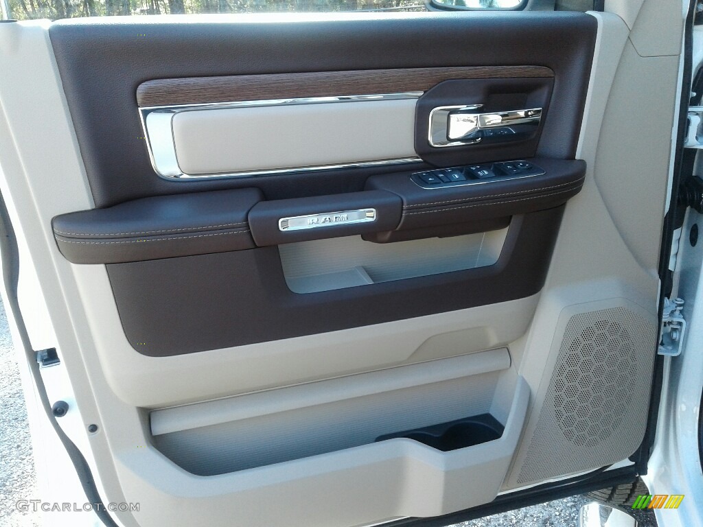 2018 1500 Laramie Crew Cab - Bright White / Canyon Brown/Light Frost Beige photo #17