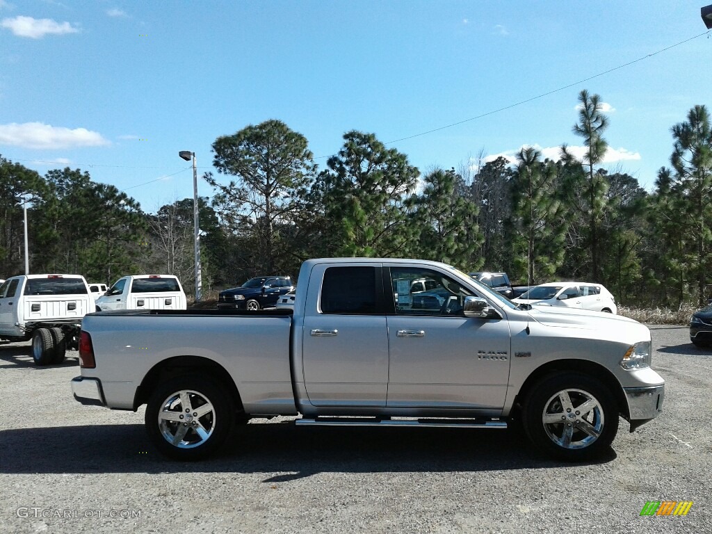 2018 1500 Big Horn Quad Cab - Bright Silver Metallic / Black/Diesel Gray photo #6