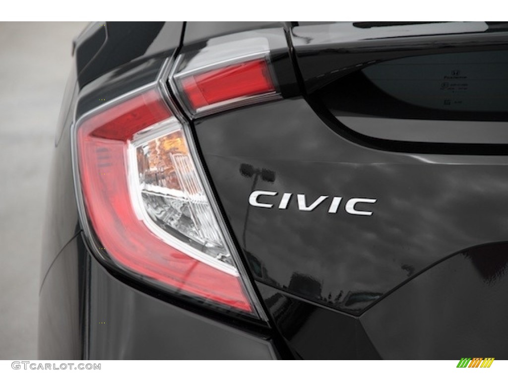 2018 Civic EX-L Navi Hatchback - Crystal Black Pearl / Black photo #3