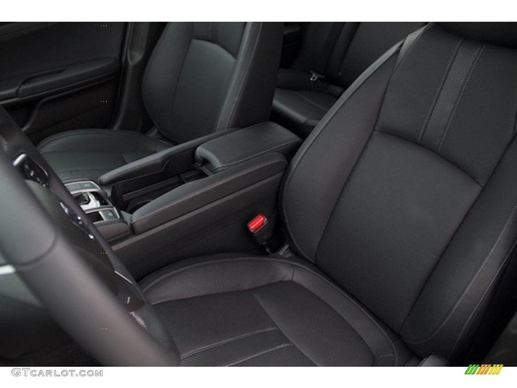 Black Interior 2018 Honda Civic EX-L Navi Hatchback Photo #125179108