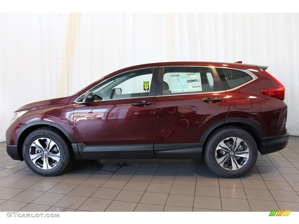 2018 CR-V LX - Basque Red Pearl II / Gray photo #5