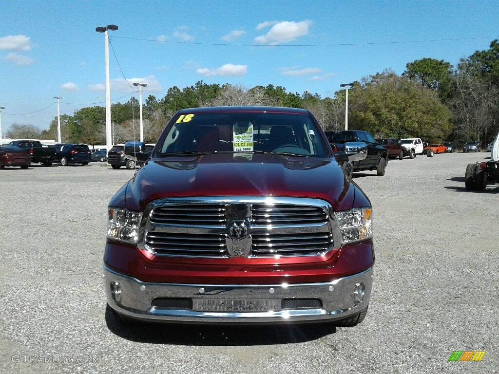2018 1500 Big Horn Crew Cab - Delmonico Red Pearl / Black/Diesel Gray photo #8