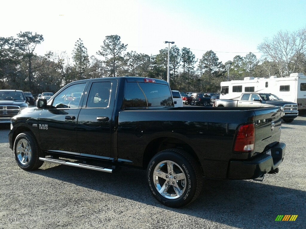 2018 1500 Express Quad Cab 4x4 - Brilliant Black Crystal Pearl / Black/Diesel Gray photo #3