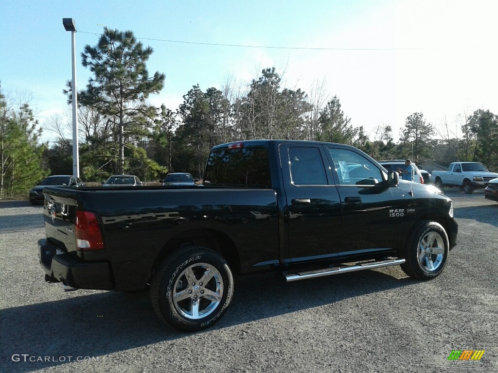 2018 1500 Express Quad Cab 4x4 - Brilliant Black Crystal Pearl / Black/Diesel Gray photo #5