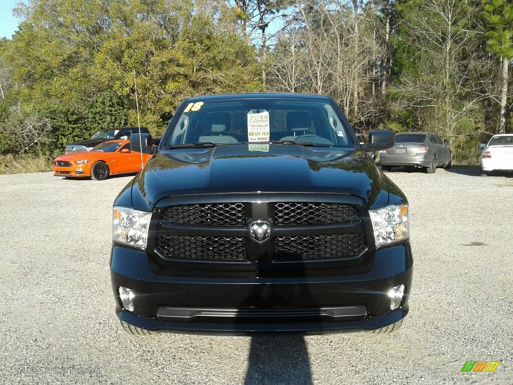 2018 1500 Express Quad Cab 4x4 - Brilliant Black Crystal Pearl / Black/Diesel Gray photo #8
