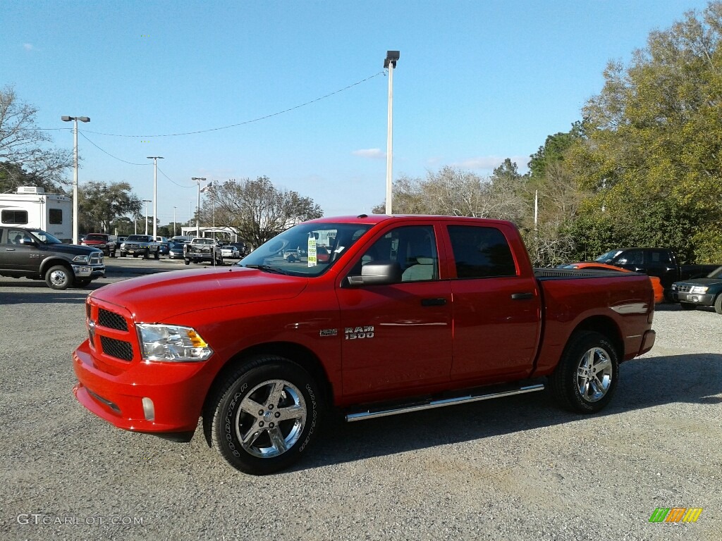 2018 1500 Express Crew Cab - Flame Red / Black/Diesel Gray photo #1