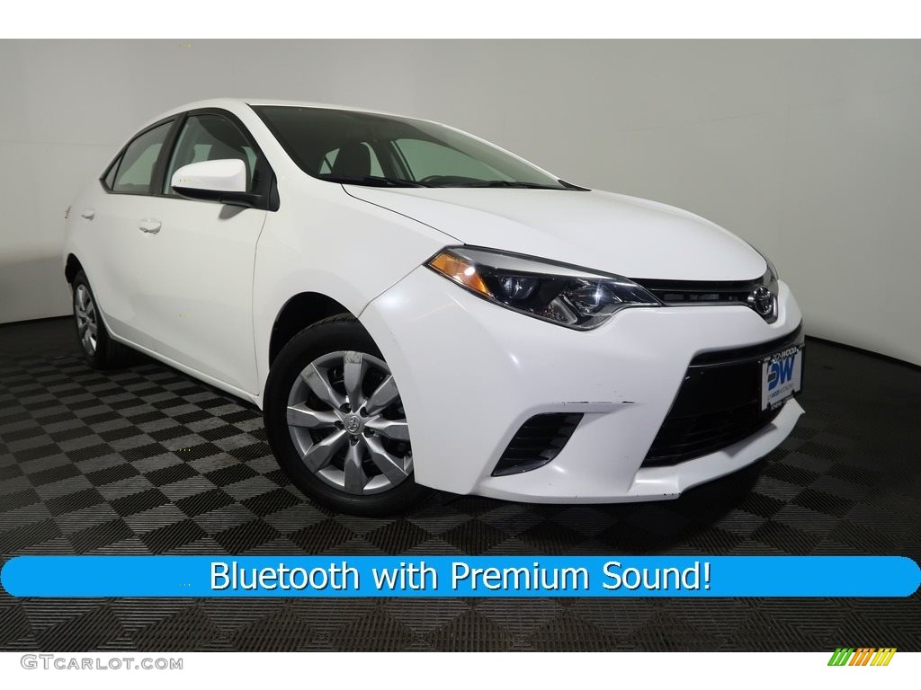 2015 Corolla LE - Super White / Ash photo #1