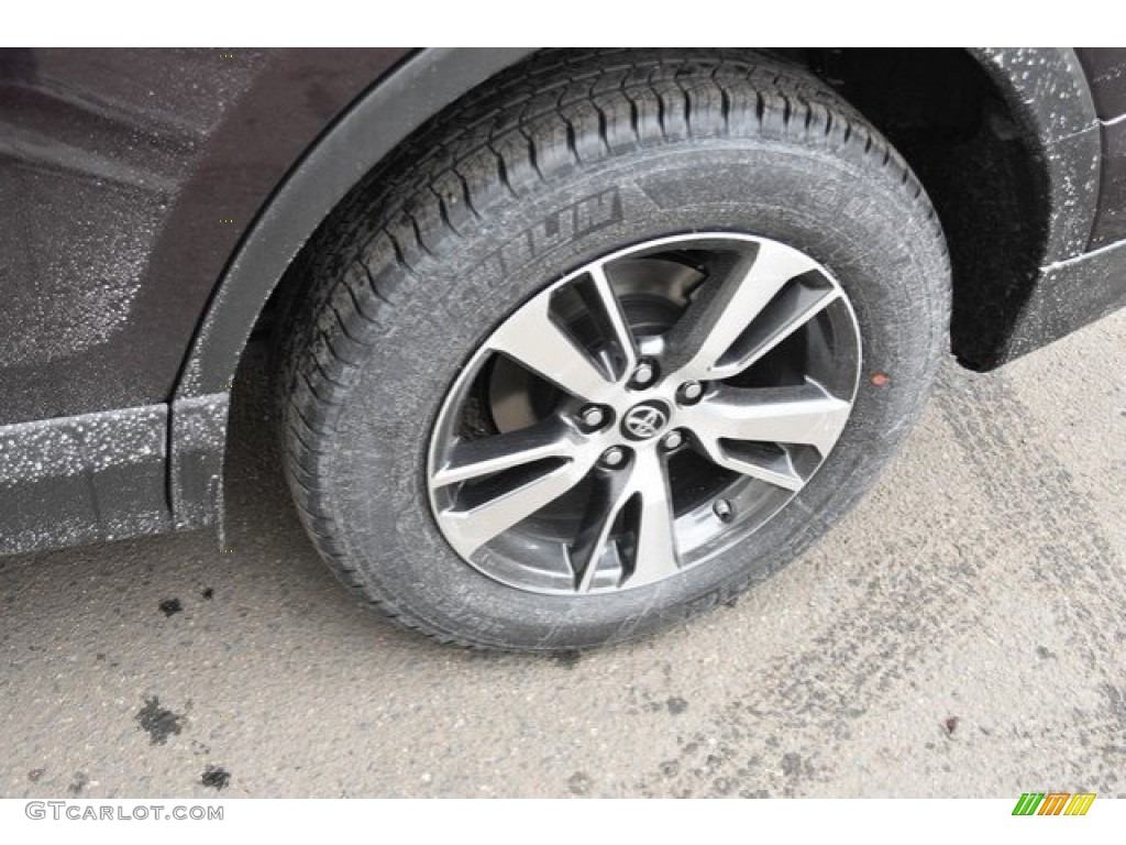 2018 RAV4 XLE AWD - Black Current Metallic / Black photo #34