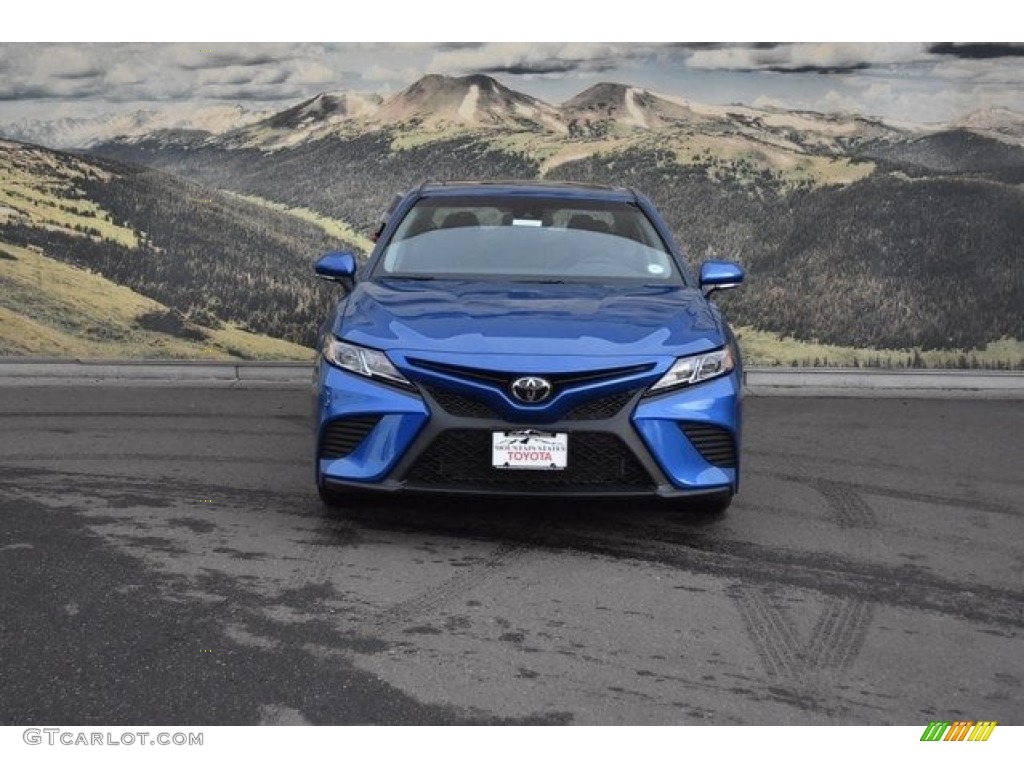 2018 Camry SE - Blue Streak Metallic / Black photo #2
