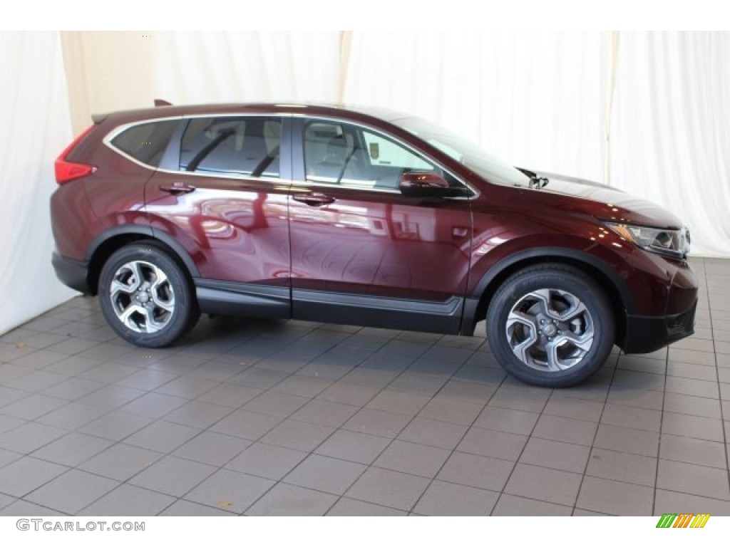 2018 CR-V EX - Basque Red Pearl II / Gray photo #3