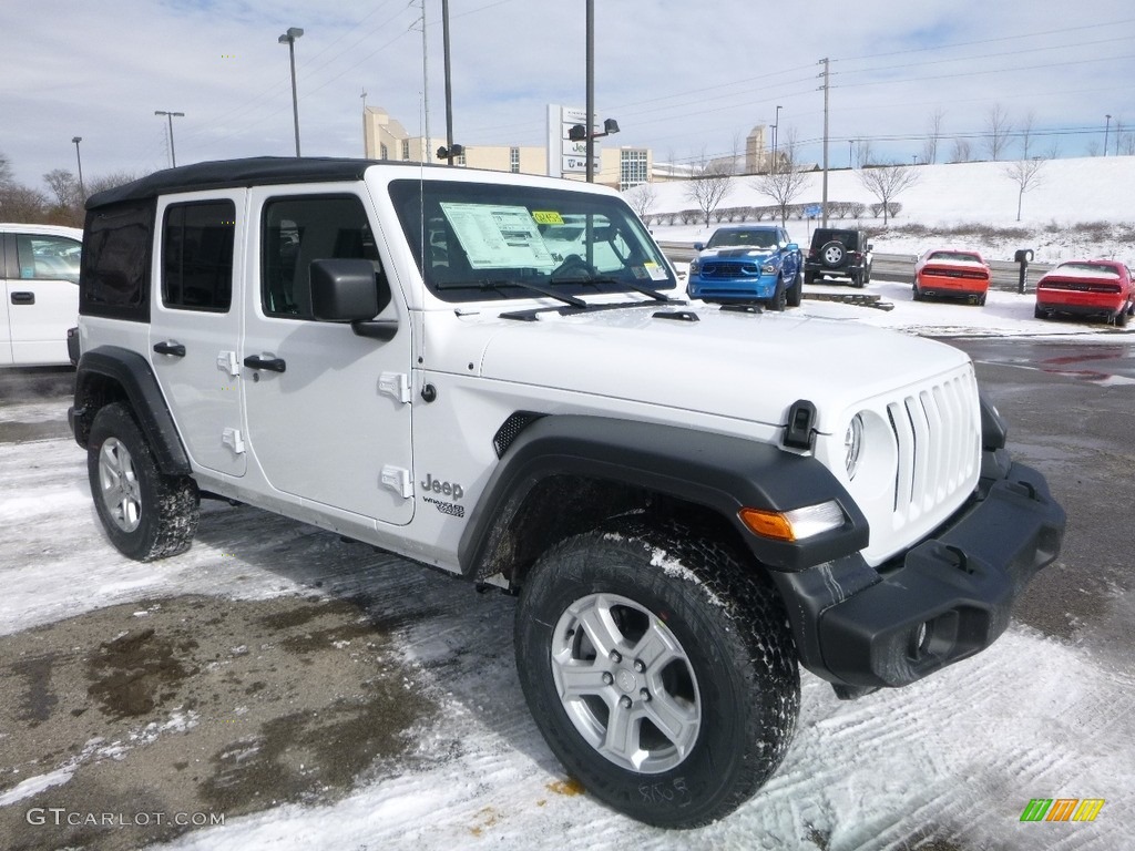 Bright White 2018 Jeep Wrangler Unlimited Sport 4x4 Exterior Photo #125186830