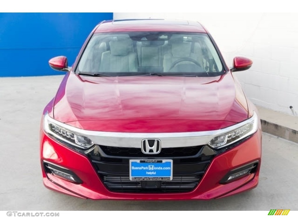 2018 Accord EX-L Sedan - Radiant Red Metallic / Ivory photo #3