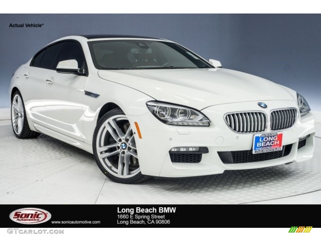 2015 6 Series 650i Gran Coupe - Alpine White / BMW Individual Amaro Brown Full Merino Leather photo #1