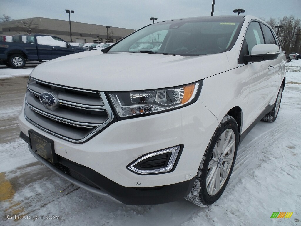 2018 Edge Titanium AWD - White Platinum / Cognac photo #1