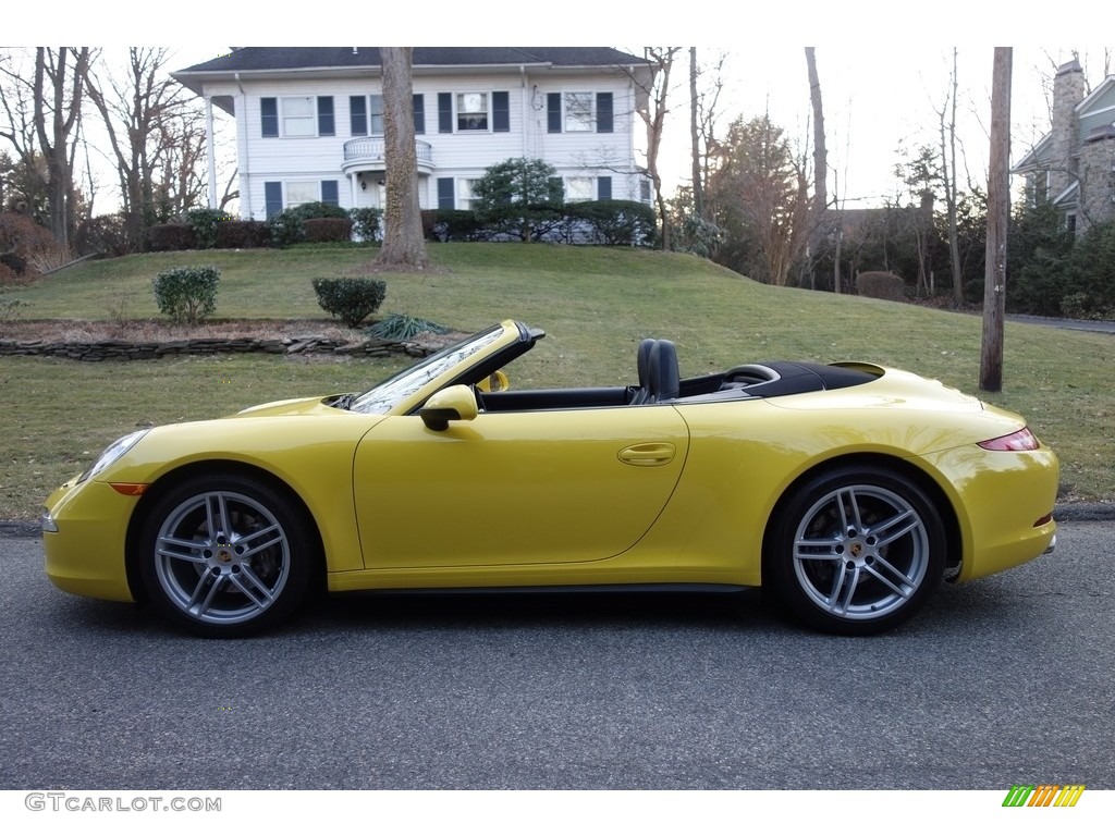 Racing Yellow 2013 Porsche 911 Carrera Cabriolet Exterior Photo #125194243