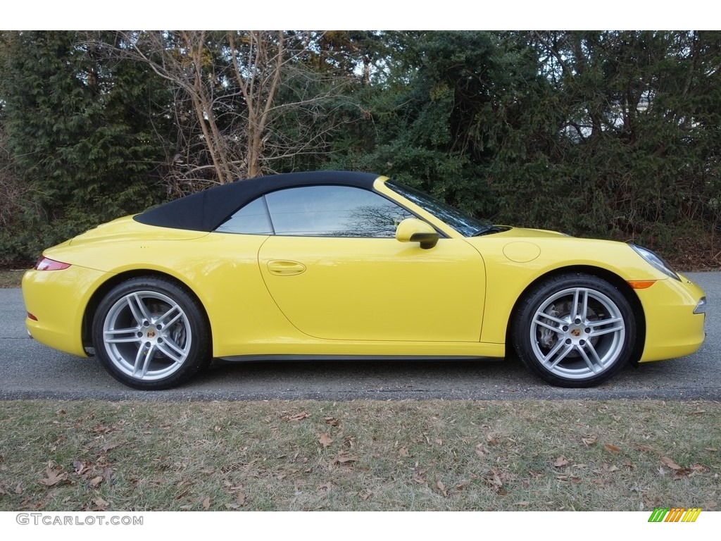 Racing Yellow 2013 Porsche 911 Carrera Cabriolet Exterior Photo #125194378