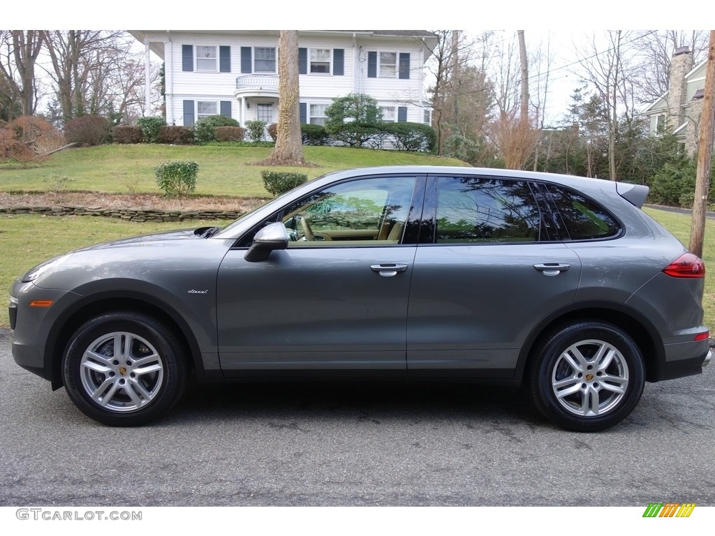 2015 Cayenne Diesel - Meteor Grey Metallic / Luxor Beige photo #3