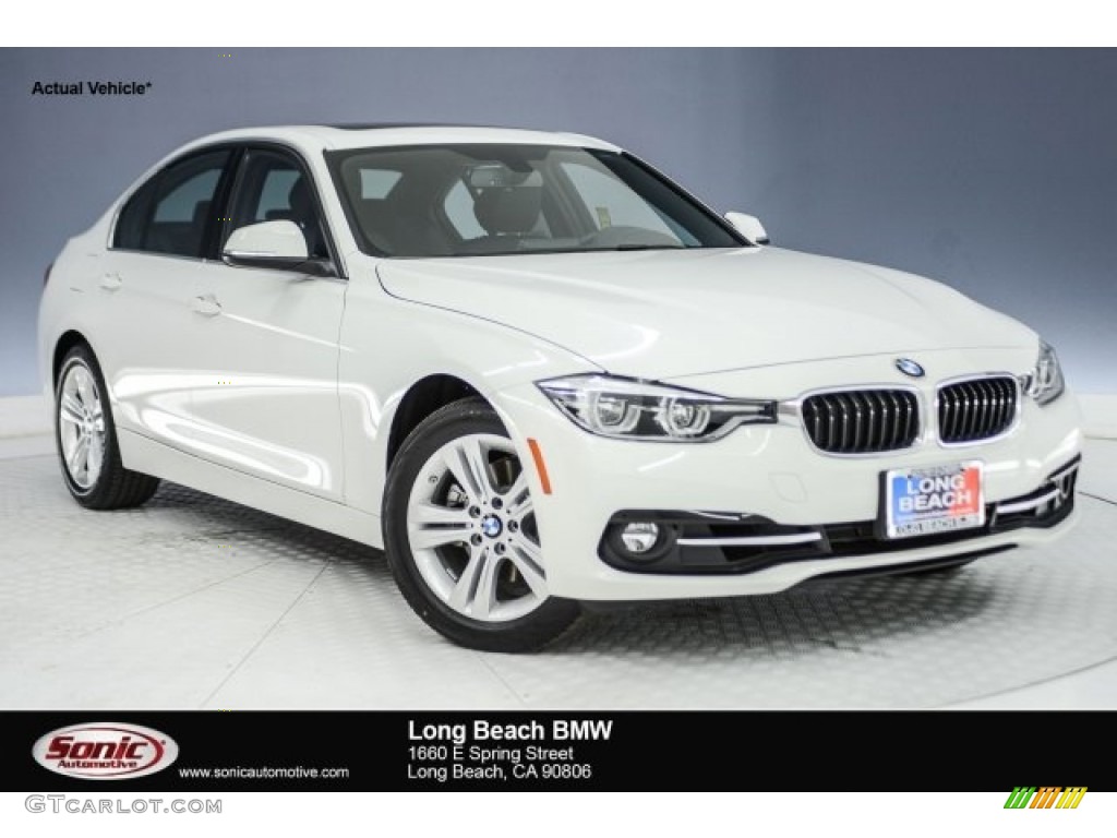 2018 3 Series 330i Sedan - Alpine White / Black photo #1