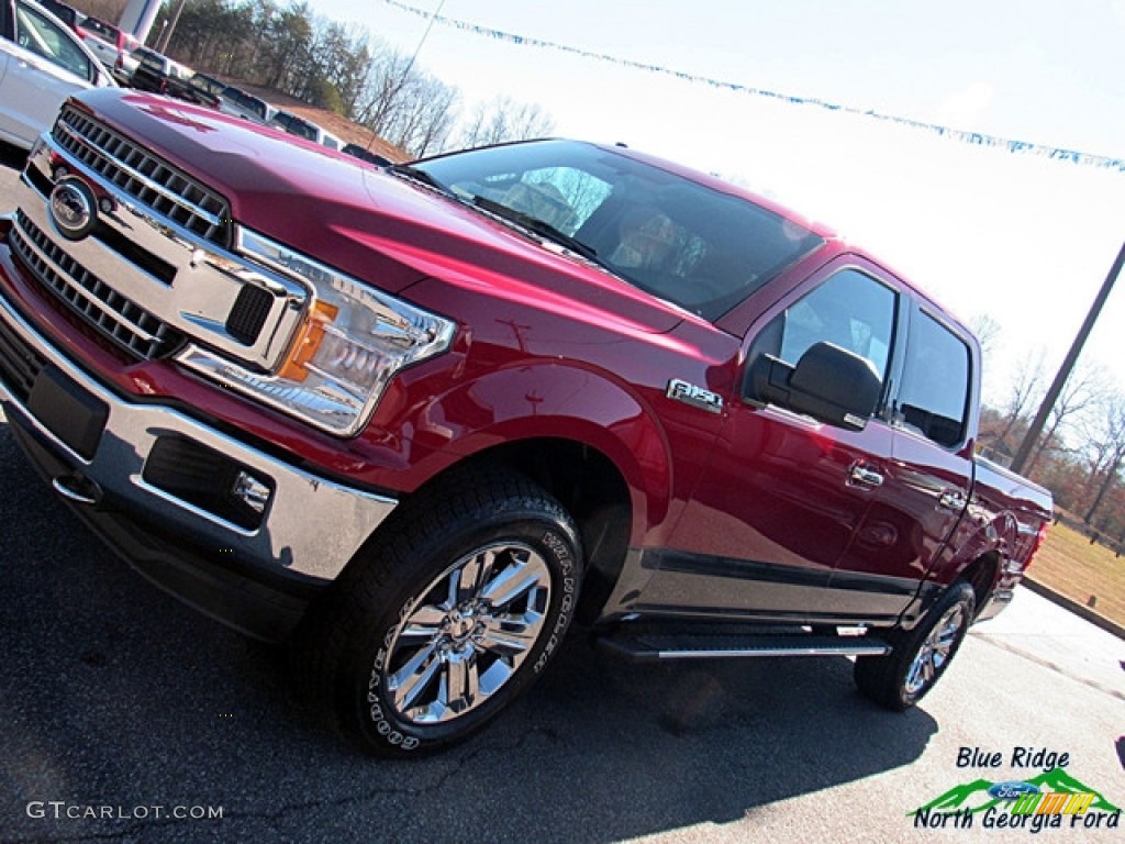 2018 F150 XLT SuperCrew 4x4 - Ruby Red / Earth Gray photo #29