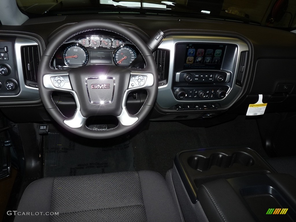 2018 Sierra 1500 SLE Double Cab 4WD - Dark Slate Metallic / Jet Black photo #8