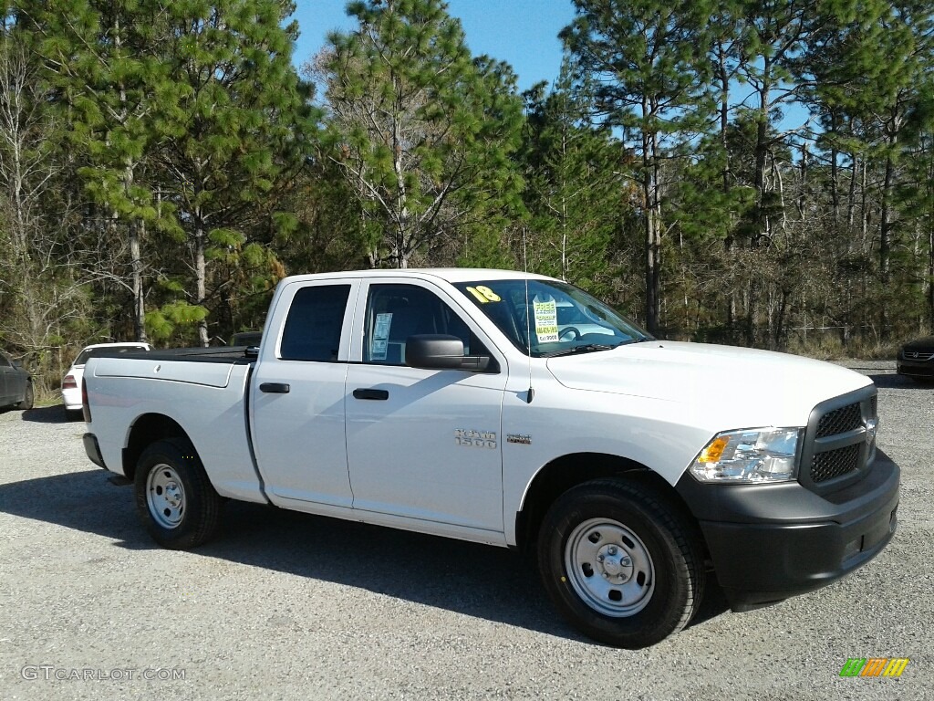 2018 1500 Tradesman Quad Cab 4x4 - Bright White / Black/Diesel Gray photo #7