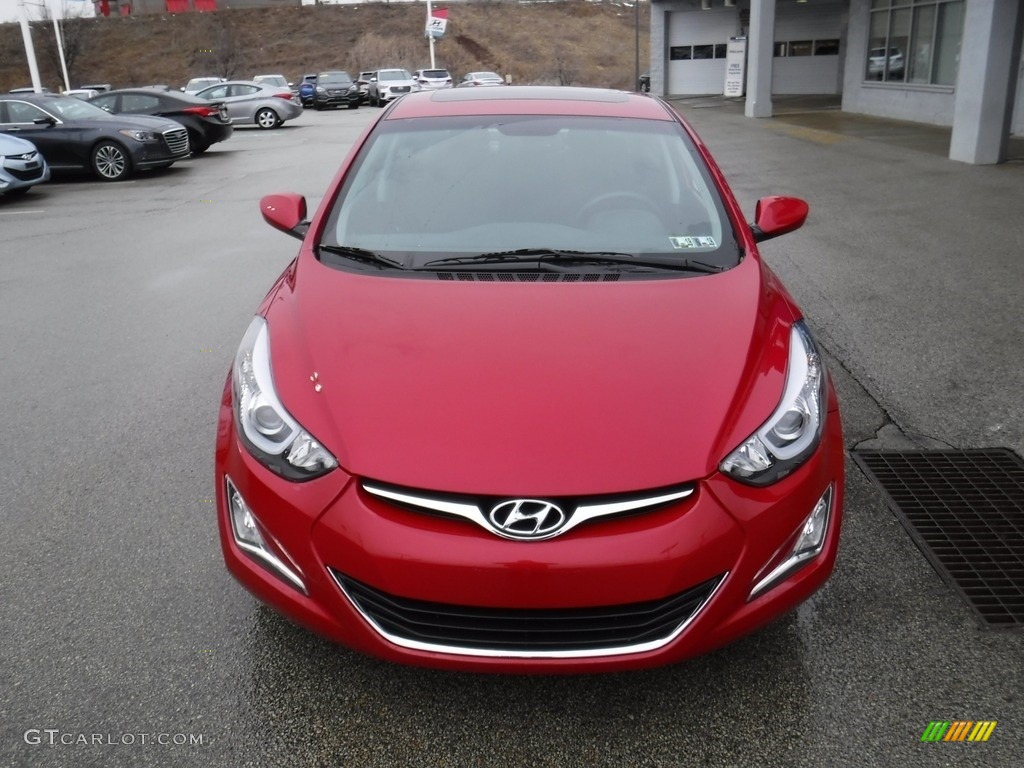 2015 Elantra SE Sedan - Geranium Red / Black photo #5