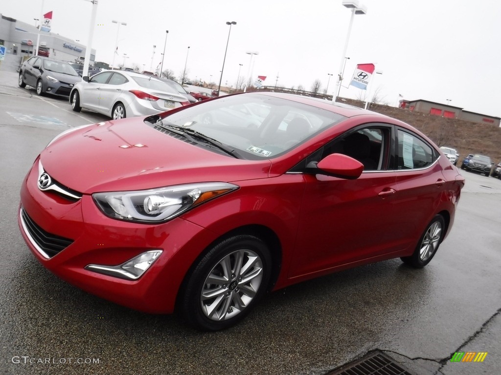 2015 Elantra SE Sedan - Geranium Red / Black photo #6