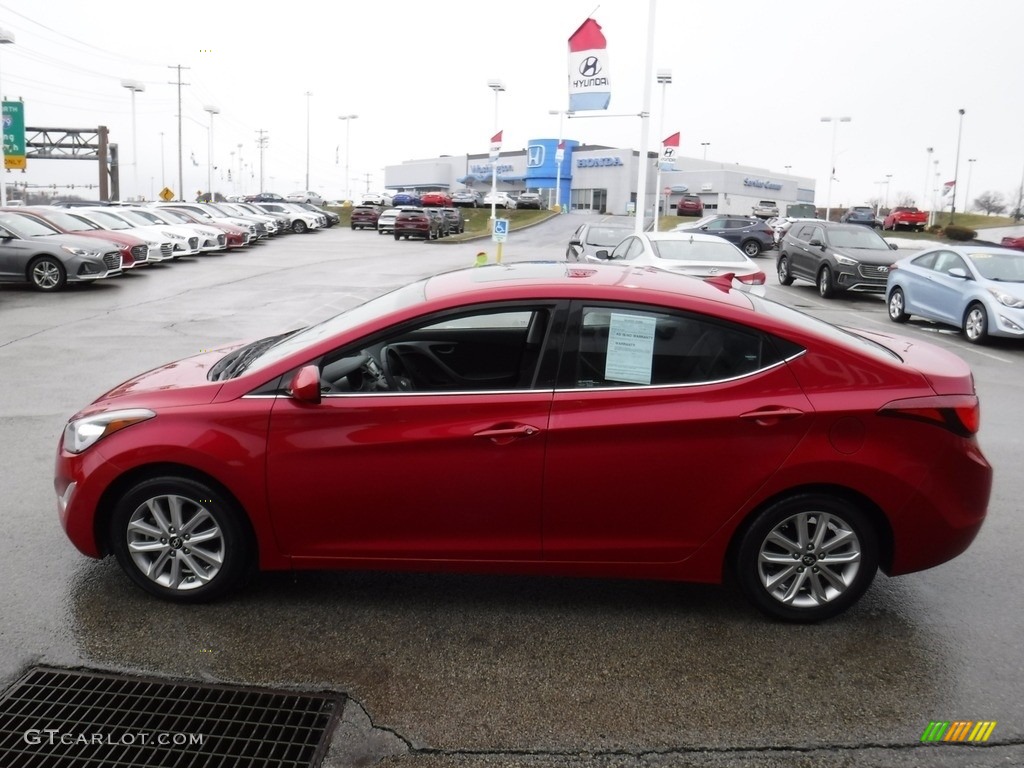 2015 Elantra SE Sedan - Geranium Red / Black photo #7