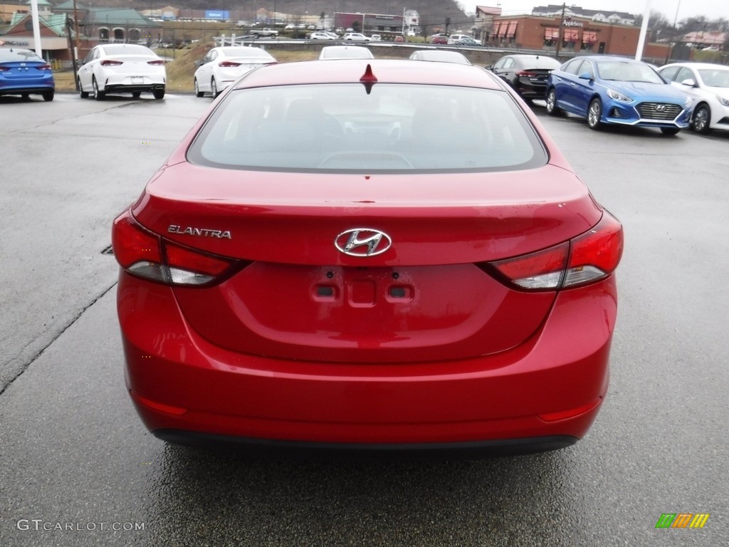 2015 Elantra SE Sedan - Geranium Red / Black photo #9