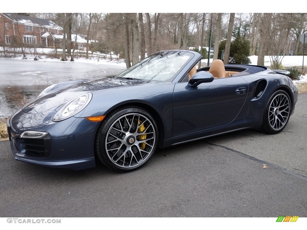 2015 911 Turbo S Cabriolet - Yachting Blue Metallic / Espresso/Cognac Natural Leather photo #1