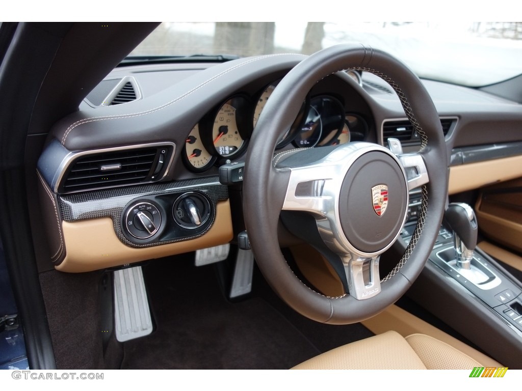 2015 911 Turbo S Cabriolet - Yachting Blue Metallic / Espresso/Cognac Natural Leather photo #21
