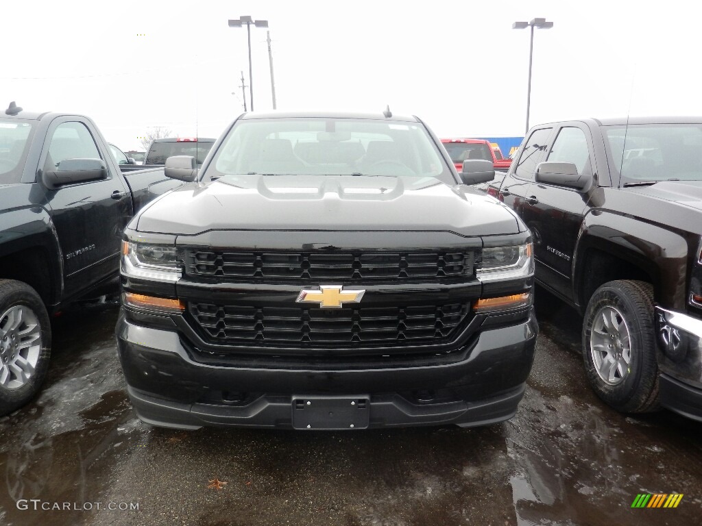 2018 Silverado 1500 WT Double Cab 4x4 - Black / Dark Ash/Jet Black photo #2